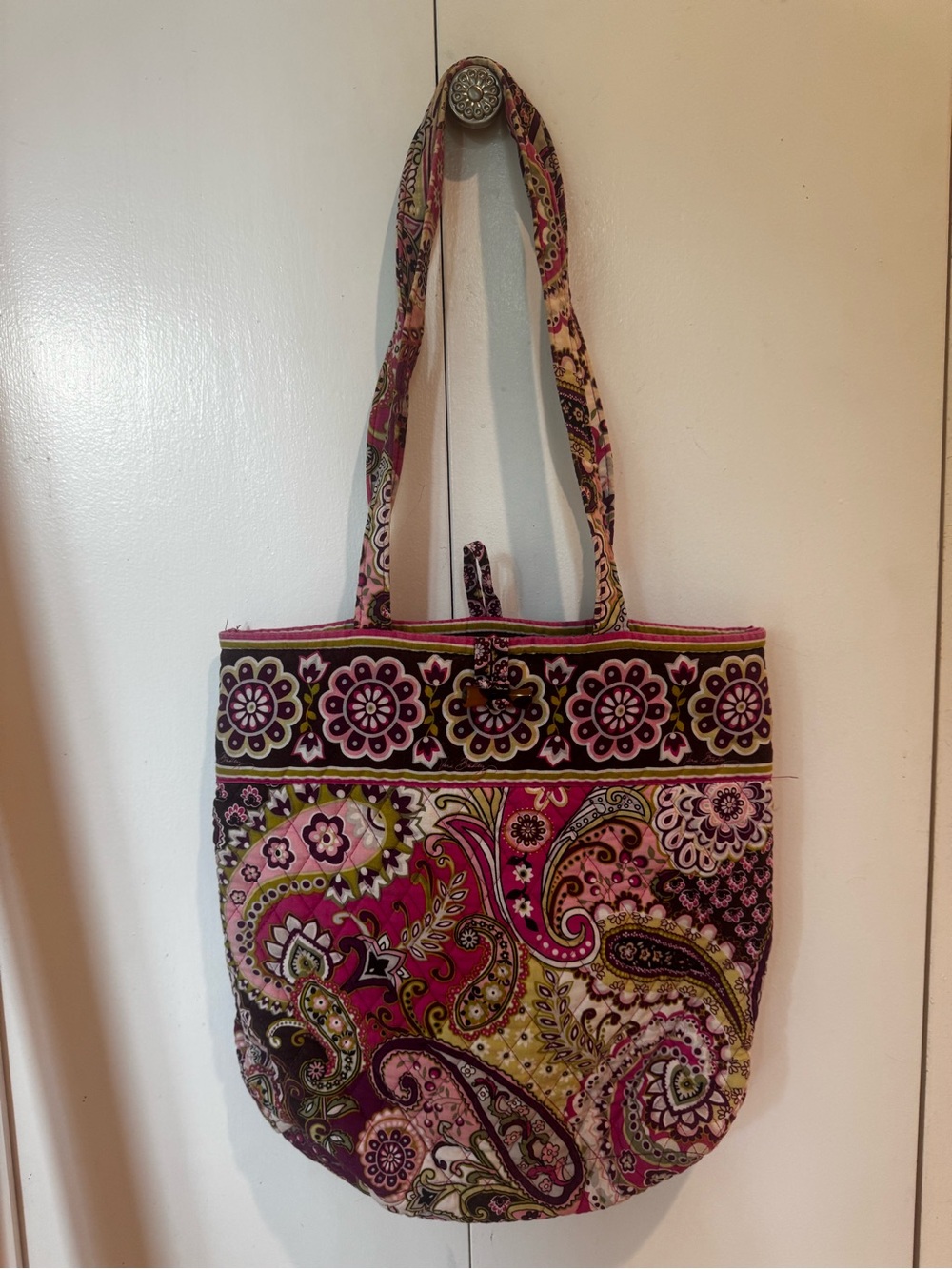 Vera Bradley Very Berry Paisley Tote Bag - Pink Multicolor